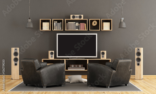 Foto Home cinema in classic style
