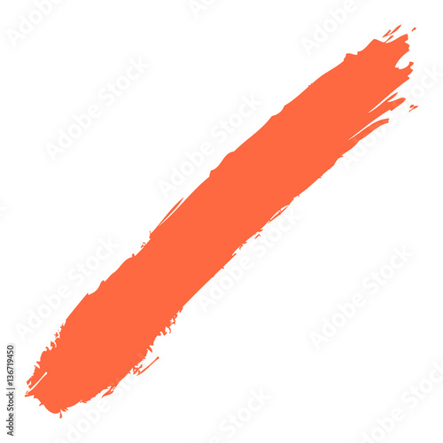 Red Paint Brush Stroke