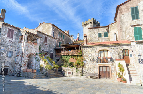 historic center in Capalbio, province of Grosseto, tuscany, italy photo