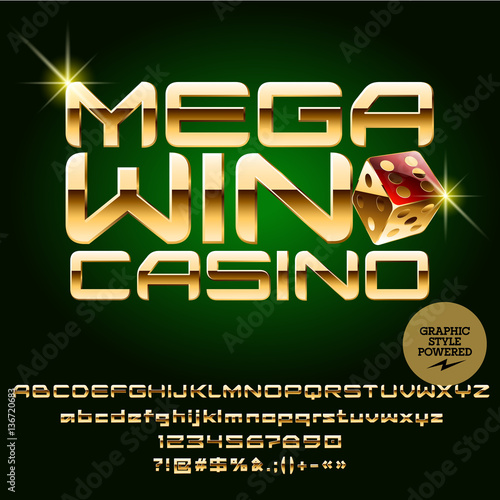 Photography Vector casino sign Mega win casino