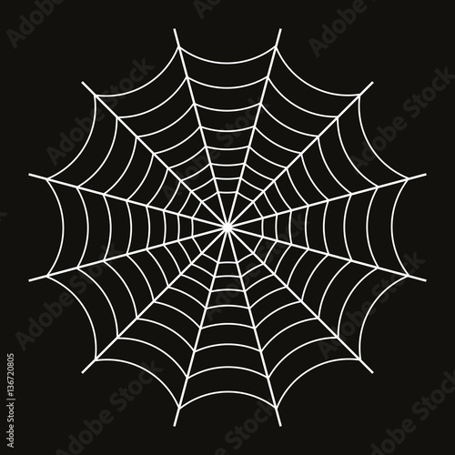 halloween spider web icon, vector