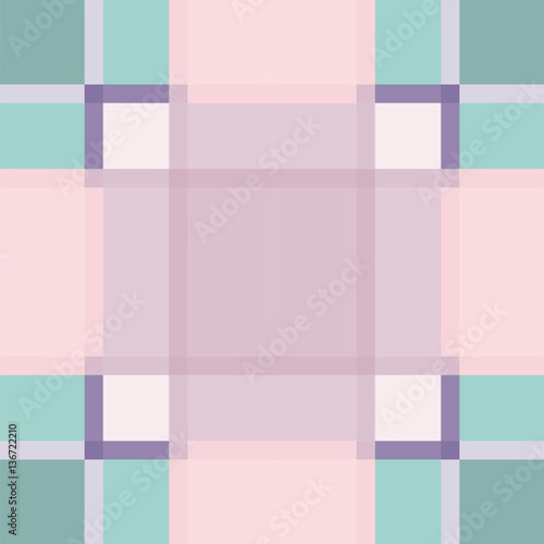 Geometric squared lilac seamless vector pattern. Retro checkered shape background.