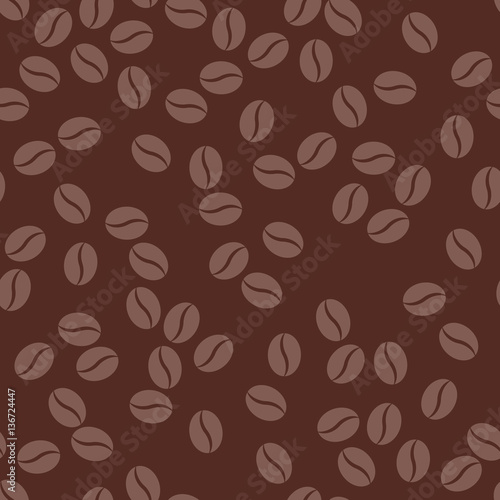 coffee beans. seamless background. vector