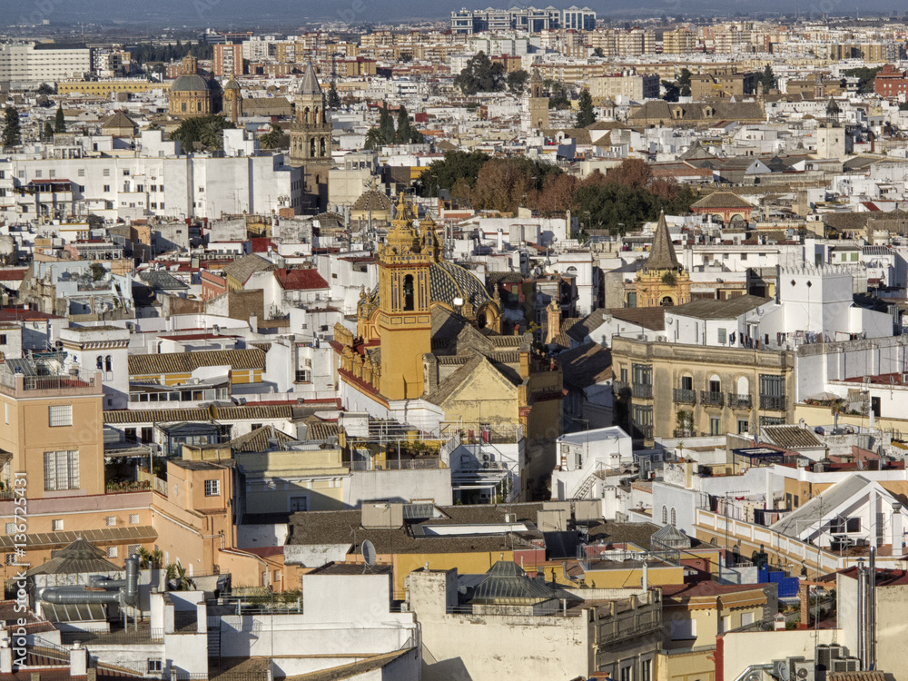 Seville, old town, historic buildings. Spain.