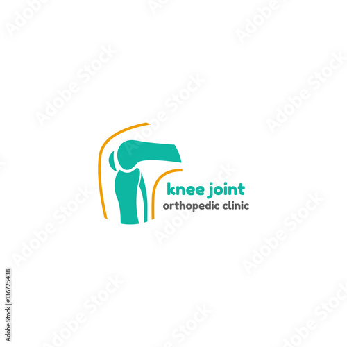 Round symbol of knee joint bones for orthopedic purposes
