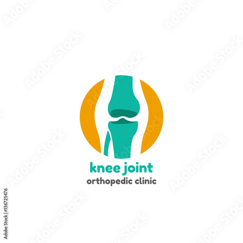 Round symbol of knee joint bones for orthopedic purposes