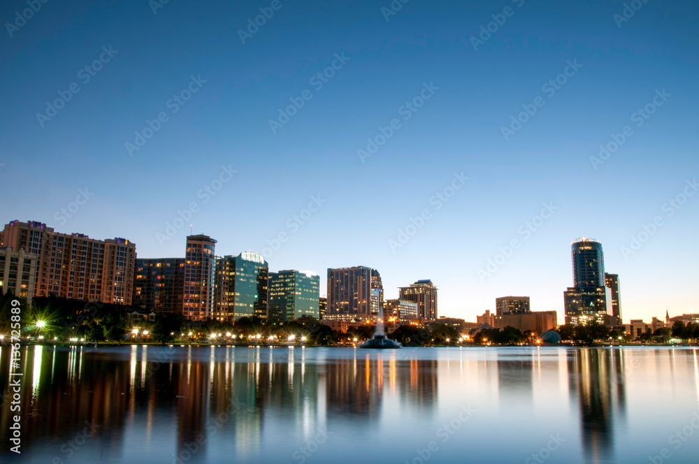 Orlando Florida Downtown Skyline at Night Orlando Florida Downtown Skyline at Night