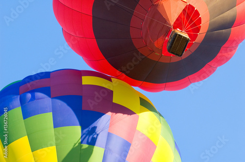 Hot Air Balloons Bumping During Takeoff