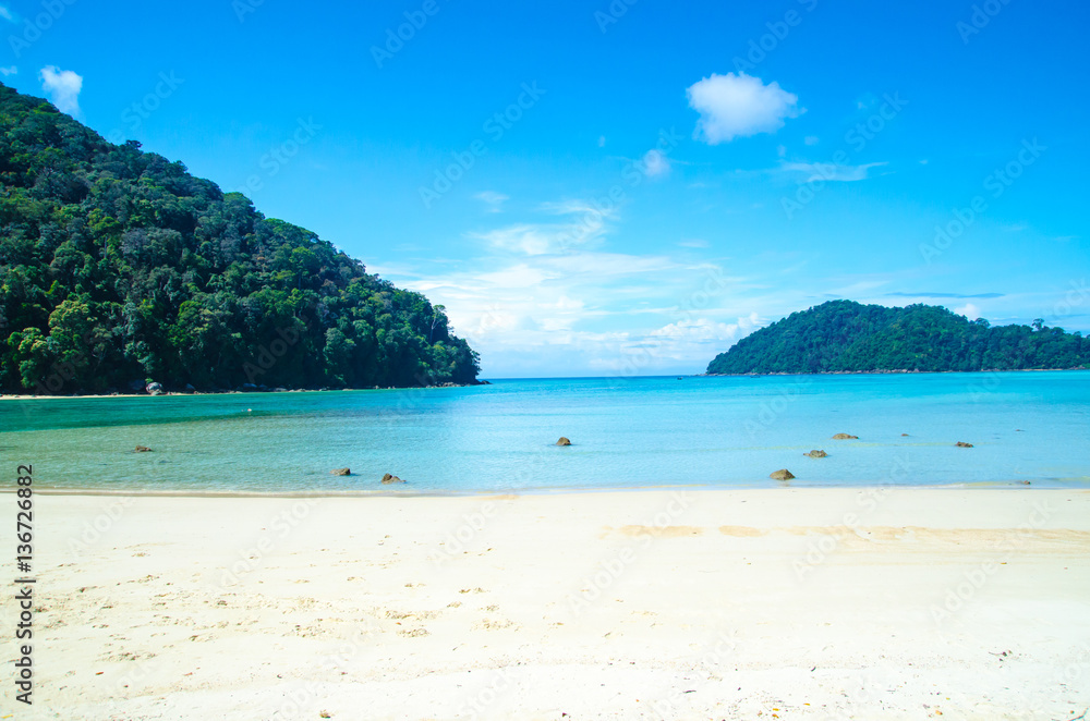 koh surin island blue sea and sand beach