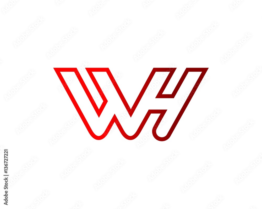 logo letters, w, v, h logo letters, w, v, h