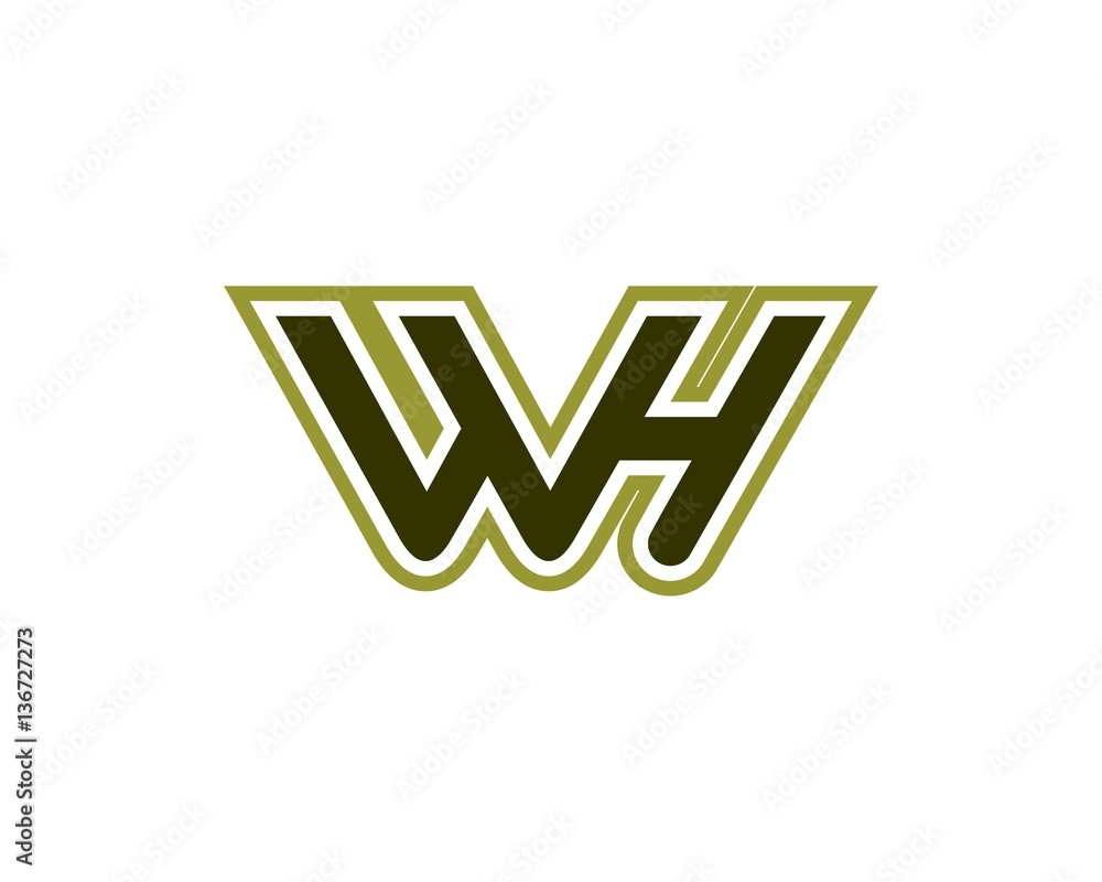 logo letters, w, v, h logo letters, w, v, h