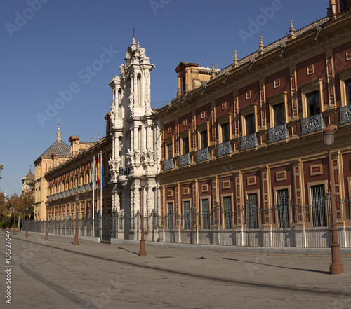 Seville, old town, historic buildings. Spain.