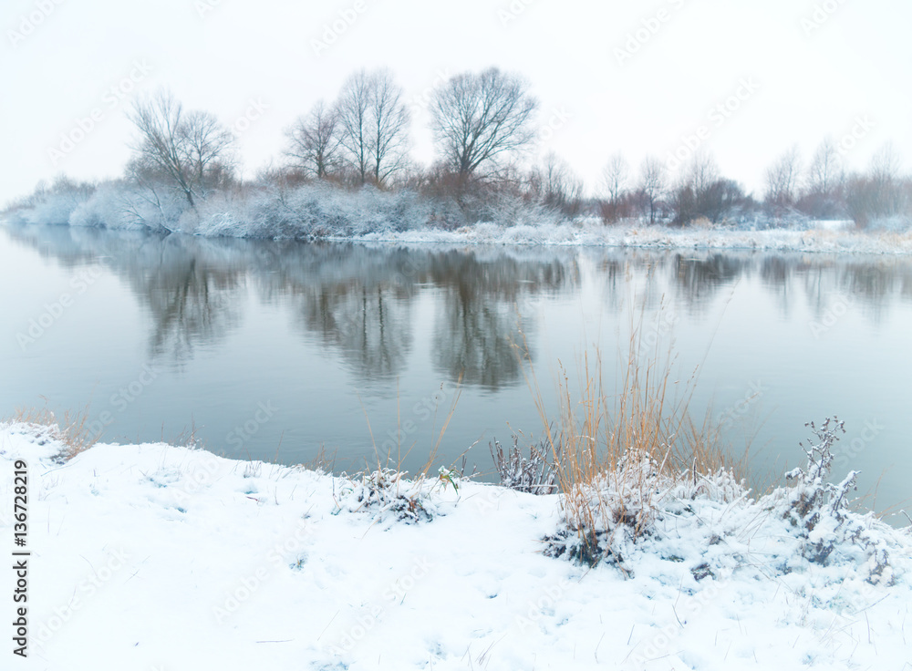 winter river landscape