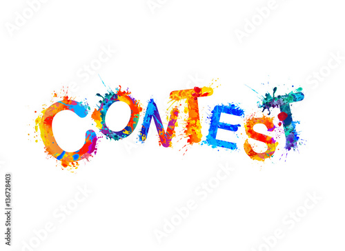 Contest. Splash paint word
