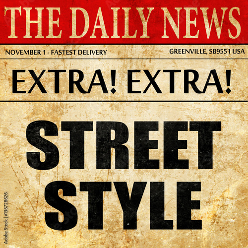 street style, article text in newspaper