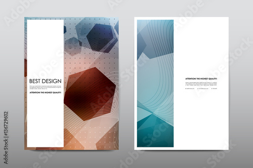 Brochure layout template flyer design vector, Magazine booklet cover abstract background