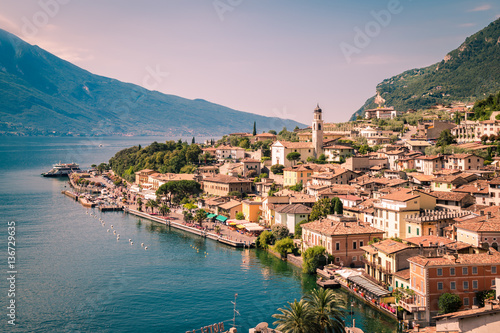 Panorama of Limone sul Garda, lake Garda, Italy. photo