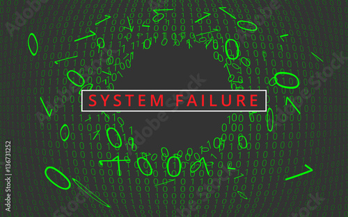 System failure background.