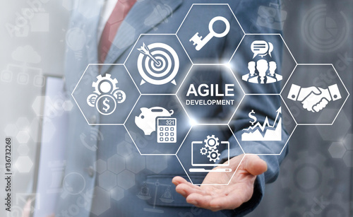 Agile development software business web computer agility nimble quick fast start up concept