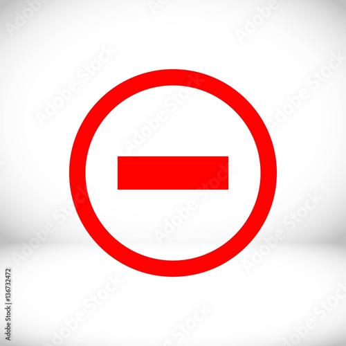 minus icon stock vector illustration flat design