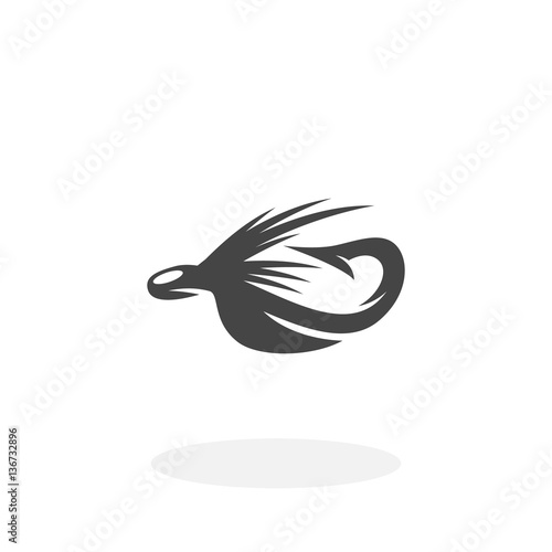 Fishing lure Icon. Vector logo on white background