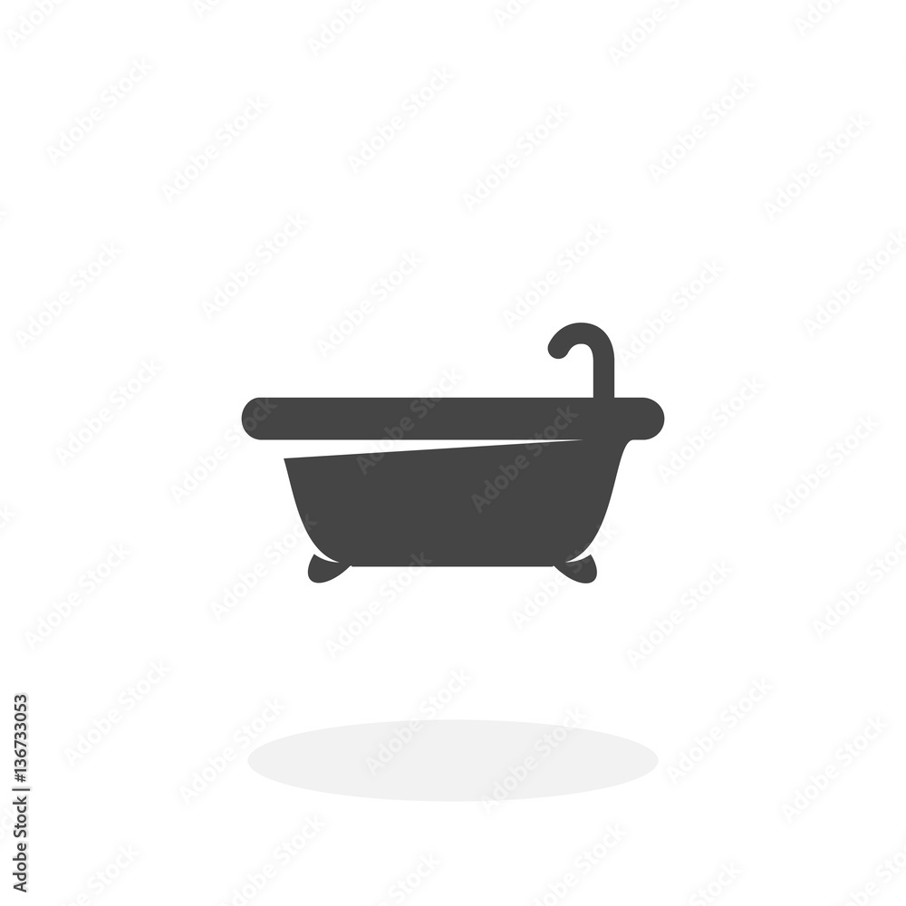 Bath Icon. Vector logo on white background Bath Icon. Vector logo on white background
