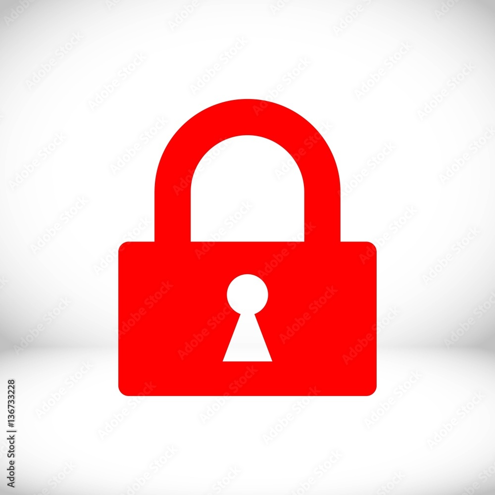 lock icon stock vector illustration flat design lock icon stock vector illustration flat design
