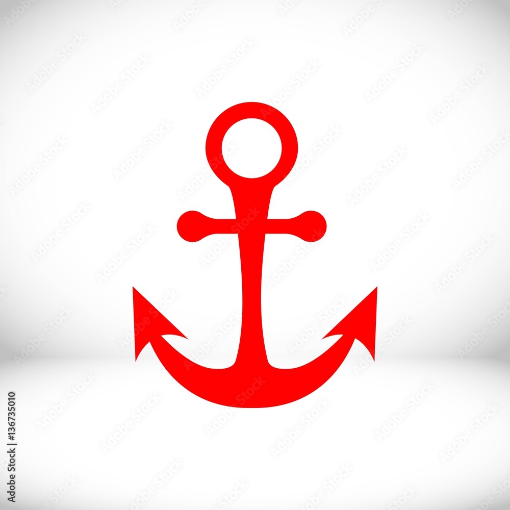anchor icon stock vector illustration flat design anchor icon stock vector illustration flat design
