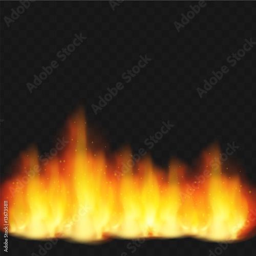Realistic fire flame