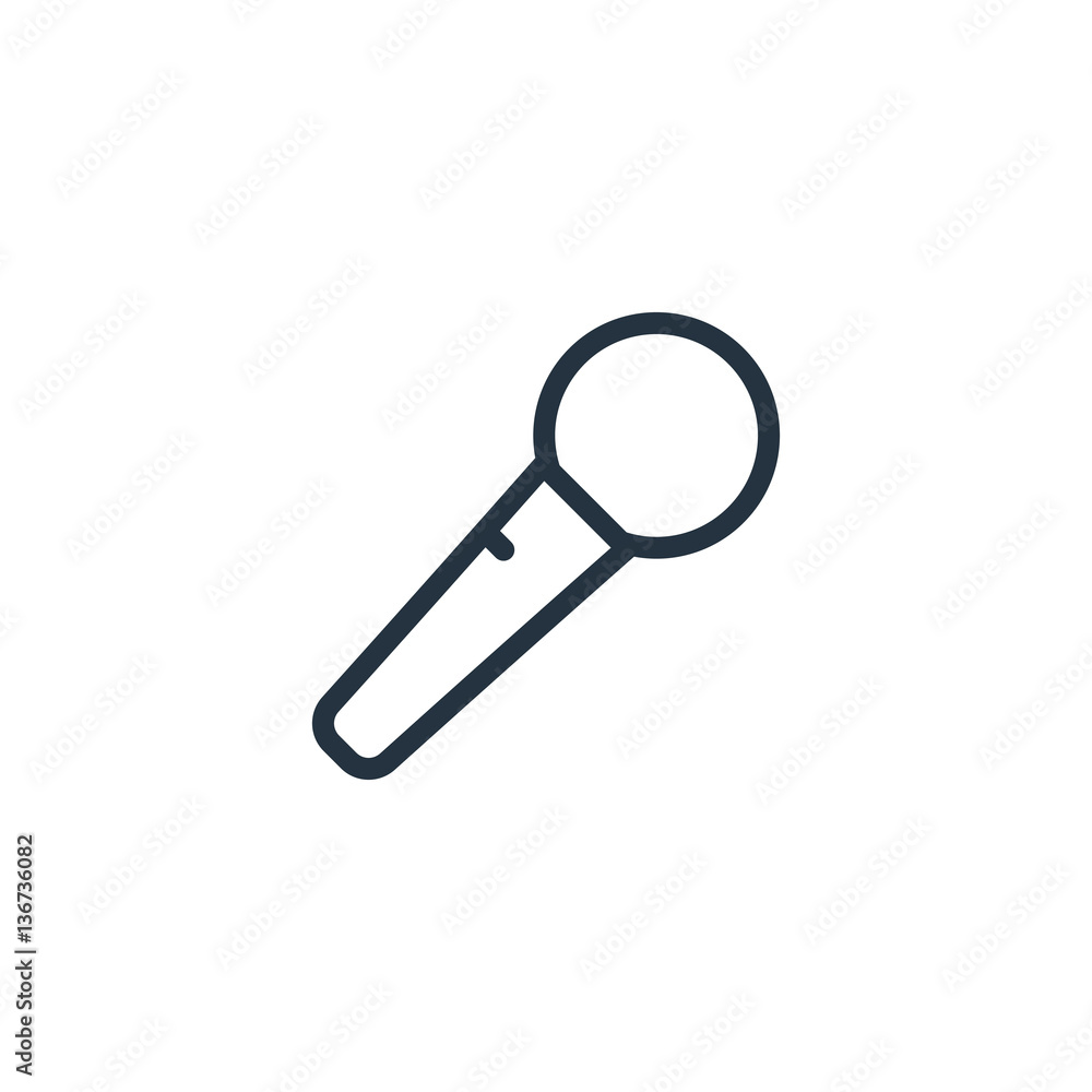 microphone thin line icon set on white background, audio, music, flat, minimalistic microphone thin line icon set on white background, audio, music, flat, minimalistic