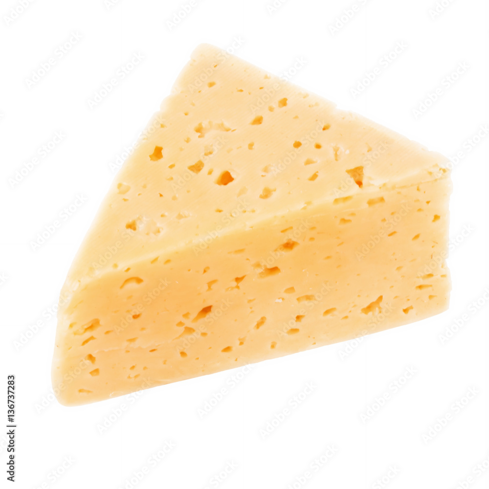Dutch cheese on a white background.