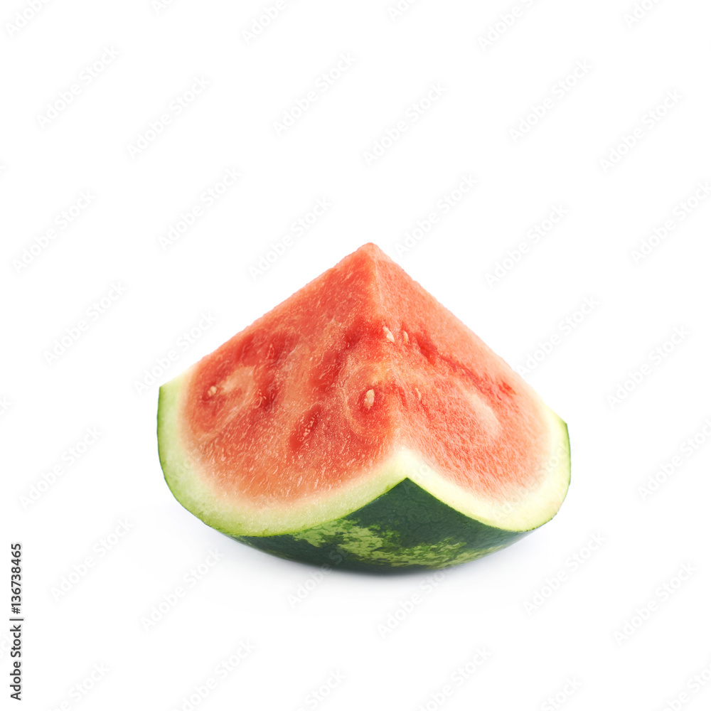 Single watermelon slice isolated Single watermelon slice isolated
