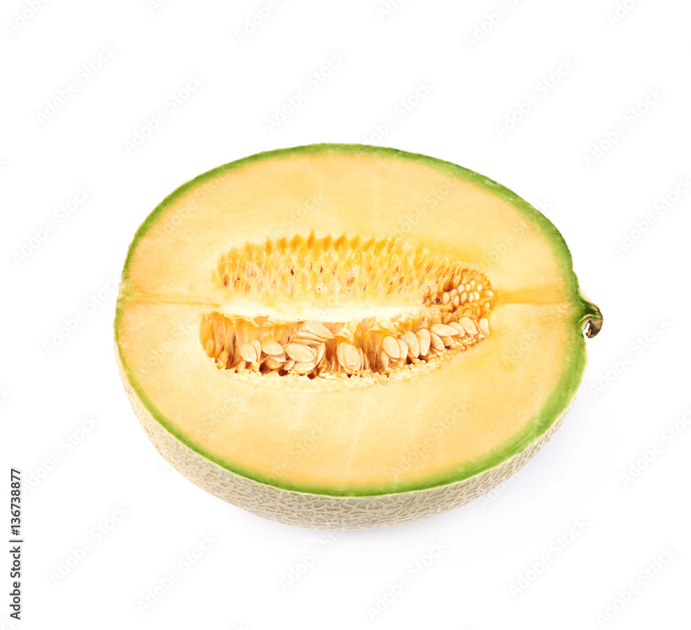 Half of a cantaloupe melon Half of a cantaloupe melon
