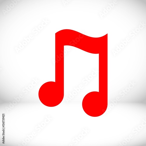 Music note icon stock vector illustration flat design