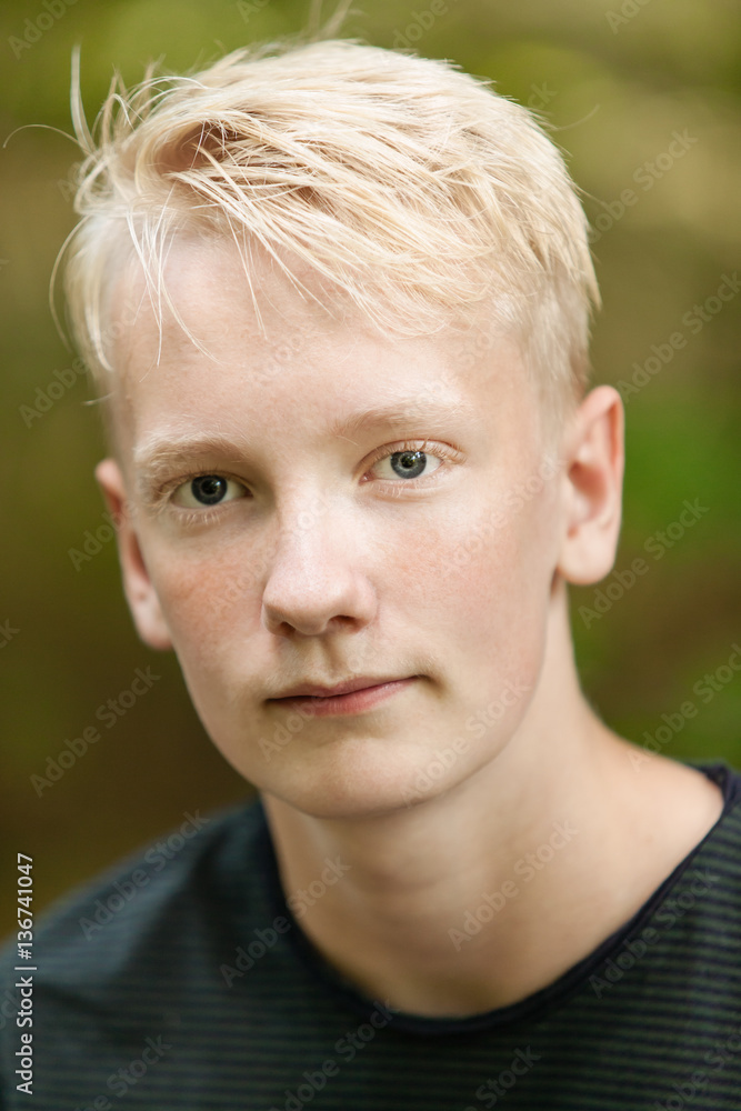 Close-up portrait of Caucasian teenage boy Close-up portrait of Caucasian teenage boy