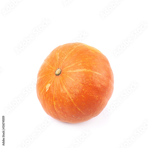 Ripe orange pumpkin isolated