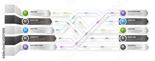 Timeline Infographic Template with Steps
