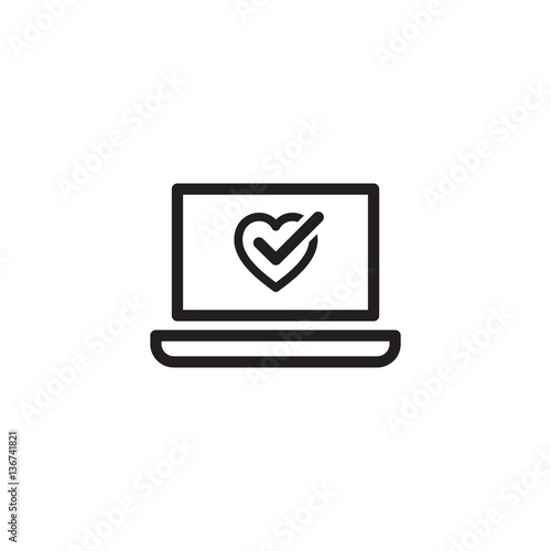 Online Health Tests and Medical Services Icon.