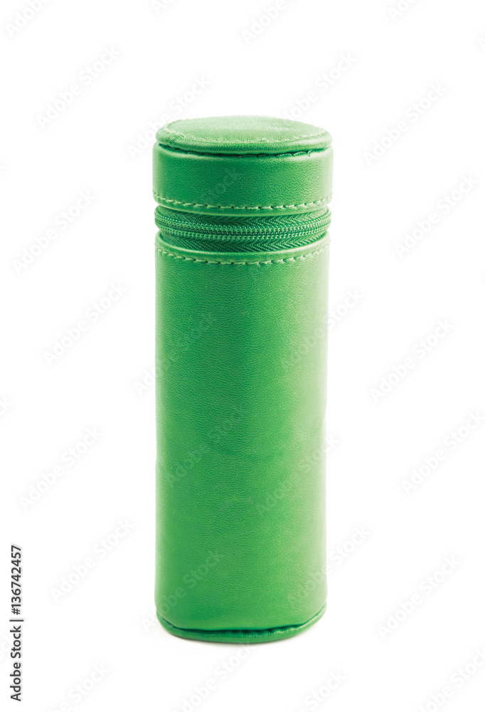 Cylindrical pencil case isolated Cylindrical pencil case isolated