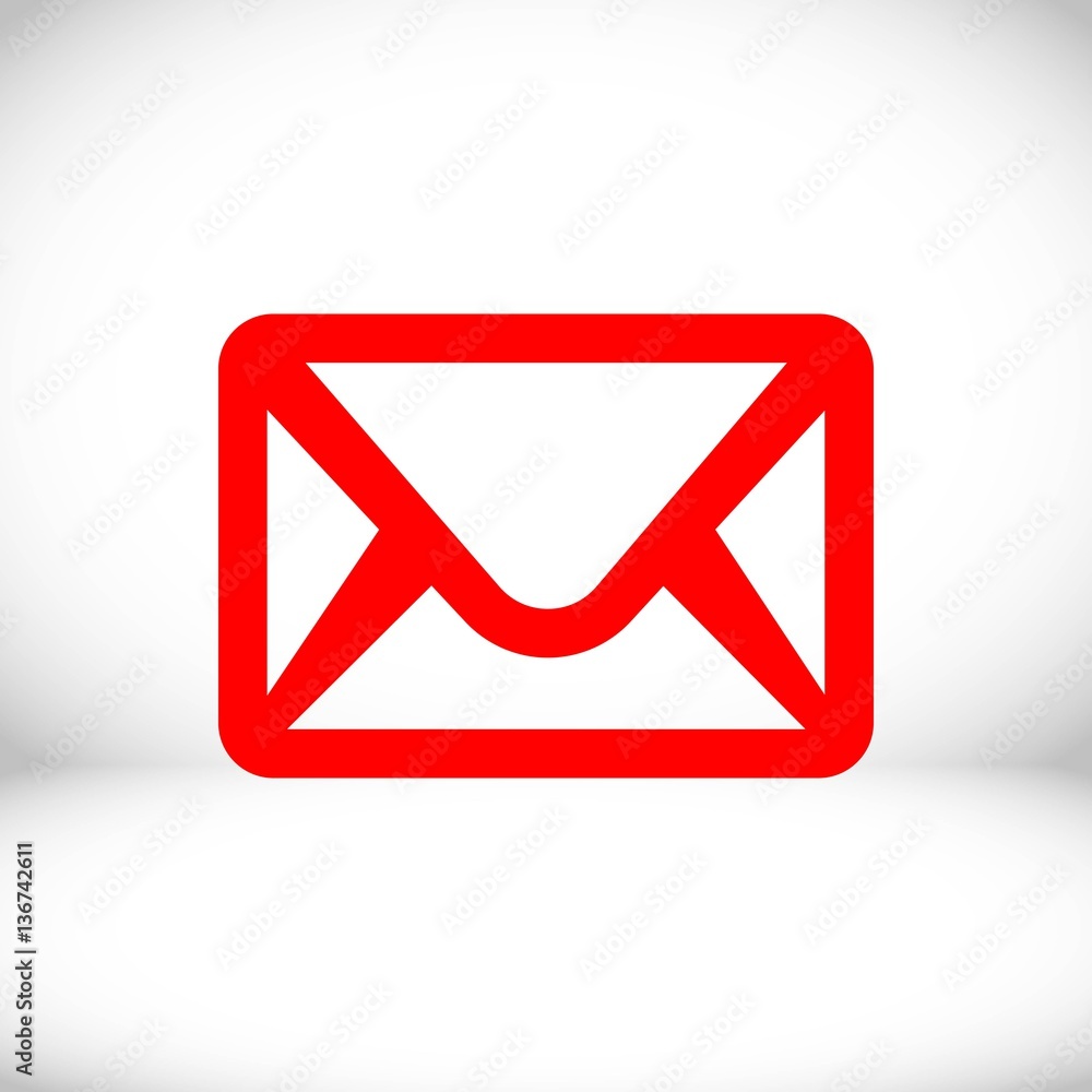 Envelope Mail icon, vector illustration. Flat design style Envelope Mail icon, vector illustration. Flat design style