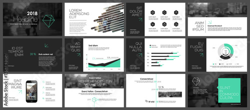 Elements for infographics and presentation templates.