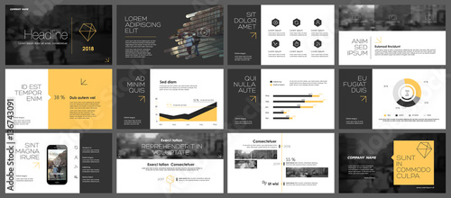 Elements for infographics and presentation templates.