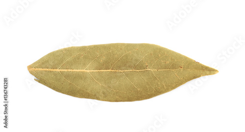 Single dried bay leaf isolated © Dmitri Stalnuhhin