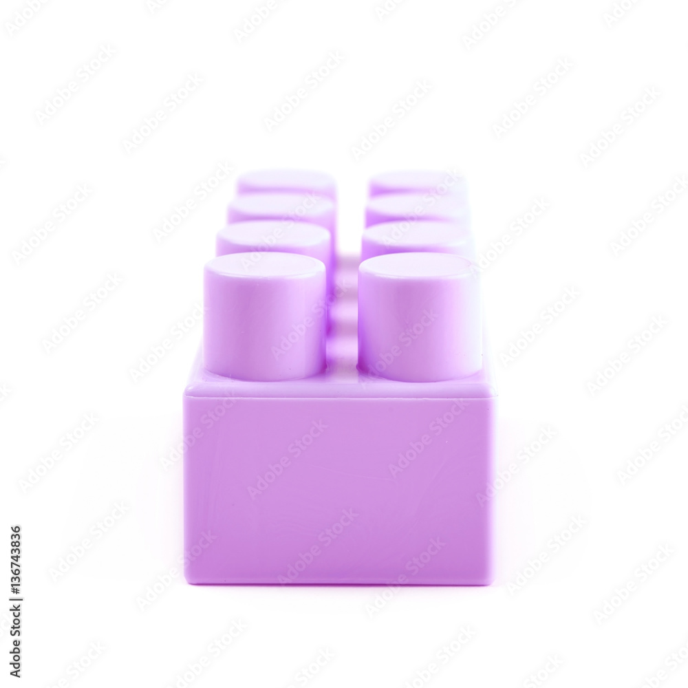 Single toy construction block isolated Single toy construction block isolated
