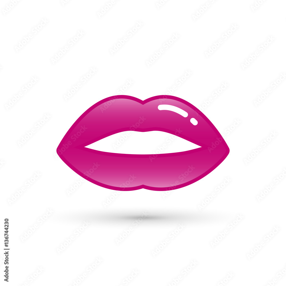 Lips kiss. Vector patch, sticker. Lips kiss. Vector patch, sticker.
