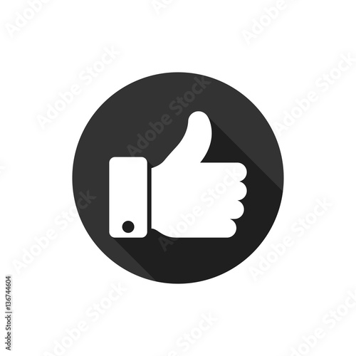 Thumb up vector logo icon.
