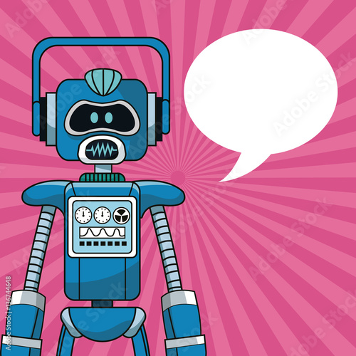 robot intelligence artificial bubble speech vector illustration eps 10