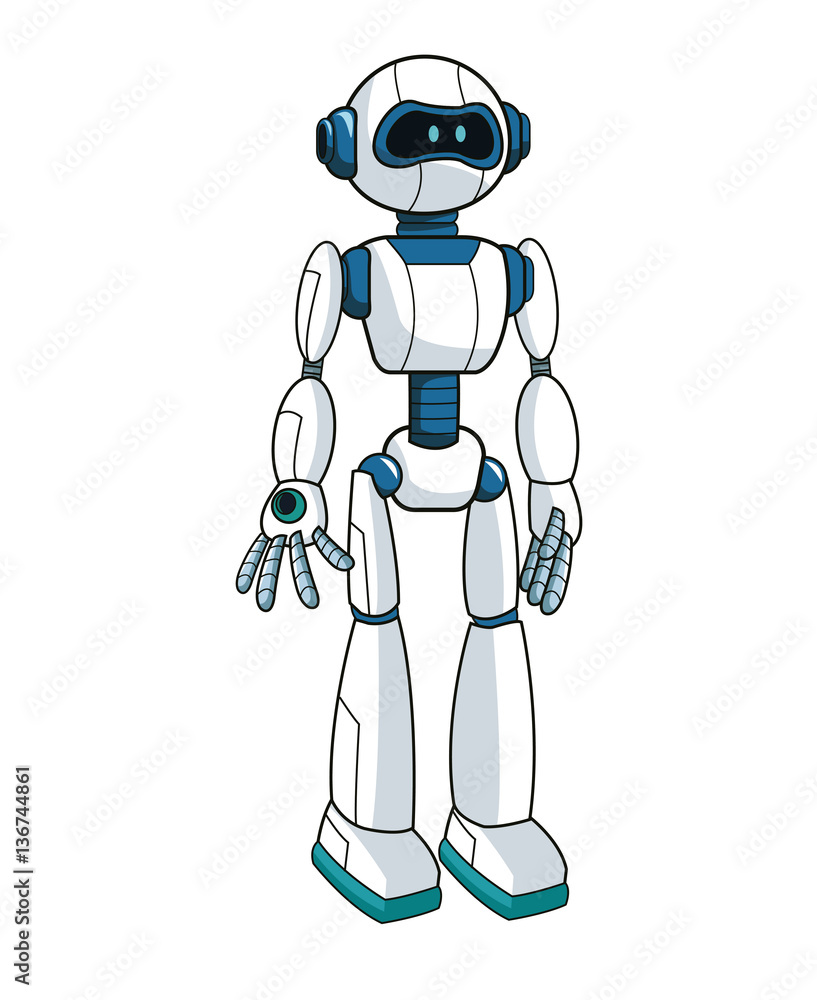 Fototapeta premium smart robot futuristic technology vector illustration eps 10