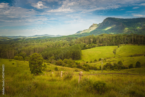 Australian rainforest mountains rural farming countryside landsc © mastersky