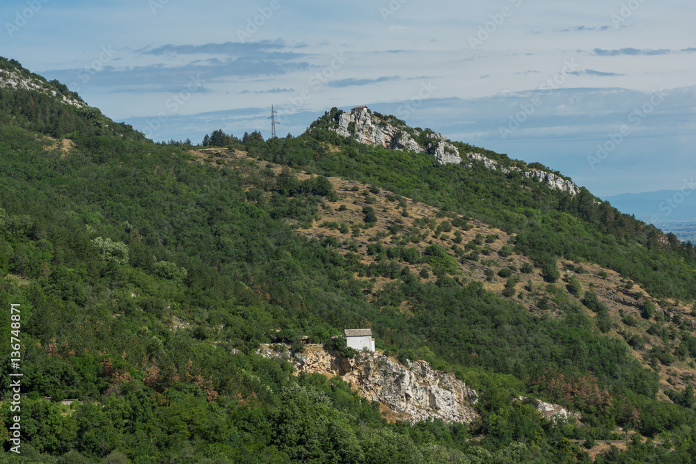 Amazing Landscape to  Rhodopes mountain from Asen's Fortress,  Plovdiv Region, Bulgaria